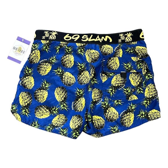 69SLAM Size 30 Blue Swim Trunks Board Shorts Sophia Swimwear Pineapple Print - Picture 11 of 12
